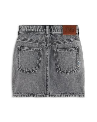 Girls' Denim Miniskirt in Medium Grey - Little Kid, Big Kid