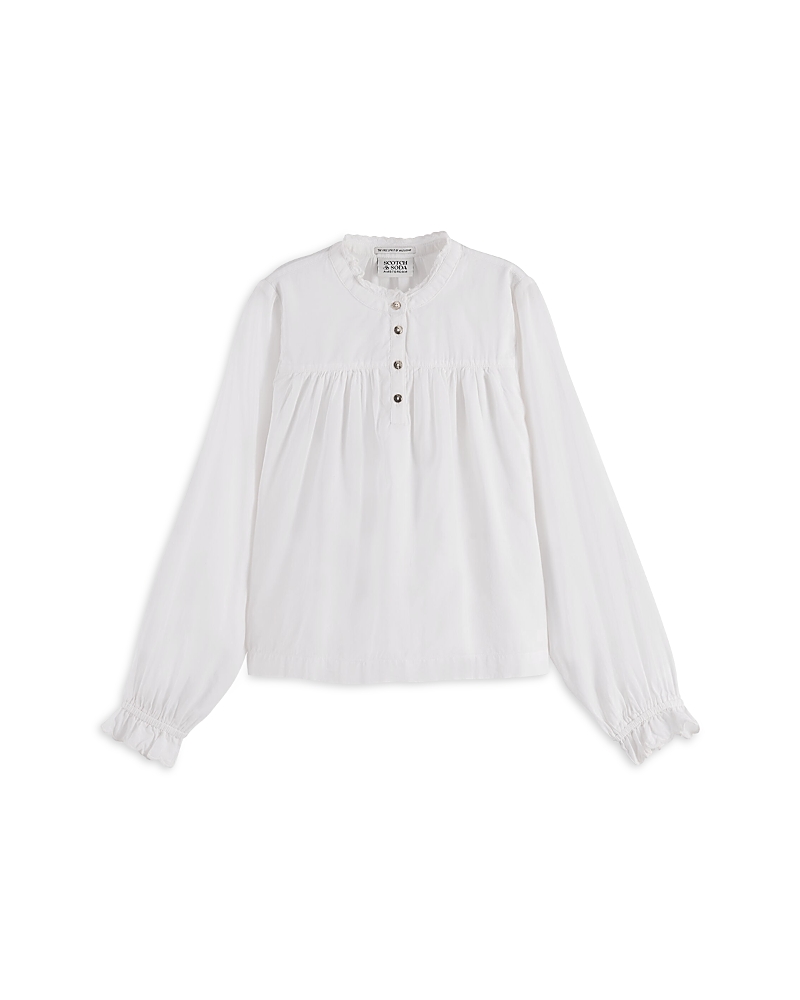 Scotch & Soda Girls' Lightweight Modal Top - Little Kid, Big Kid In White