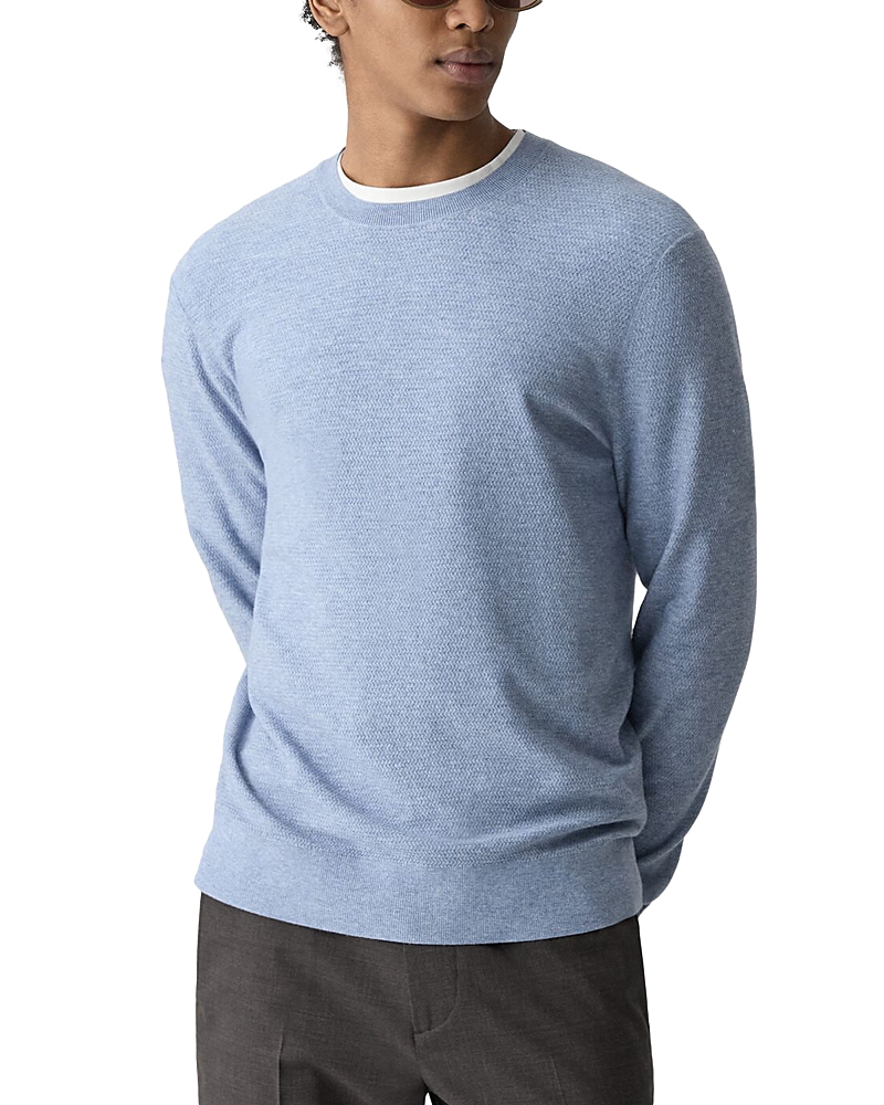 Theory Riland Crewneck Sweater In Light Bilen