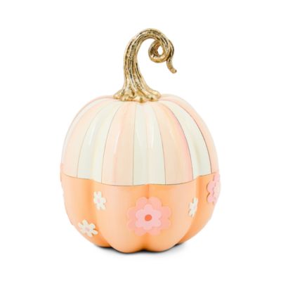 Rosy Stripe Flower Power Pumpkin