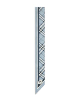 Skinny Check Silk Scarf