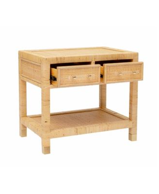 Amara Rattan 2-Drawer Nightstand