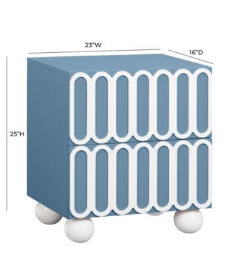 Tori Motif 2-Drawer Nightstand