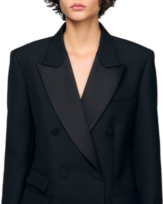 Moncea Satin Lapel Blazer