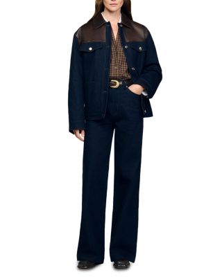 Raph Mid Rise Wide Leg Jeans in Blue Jean