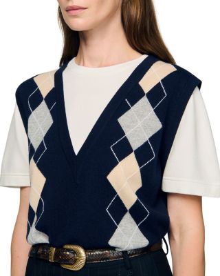 Layered Look Sweater Vest Top