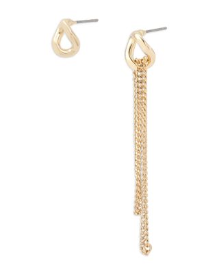 Chain Fringe Asymmetrical Earrings