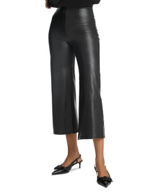 Faux Leather Cropped Pants