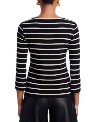 Lucille Boatneck Striped Shirt