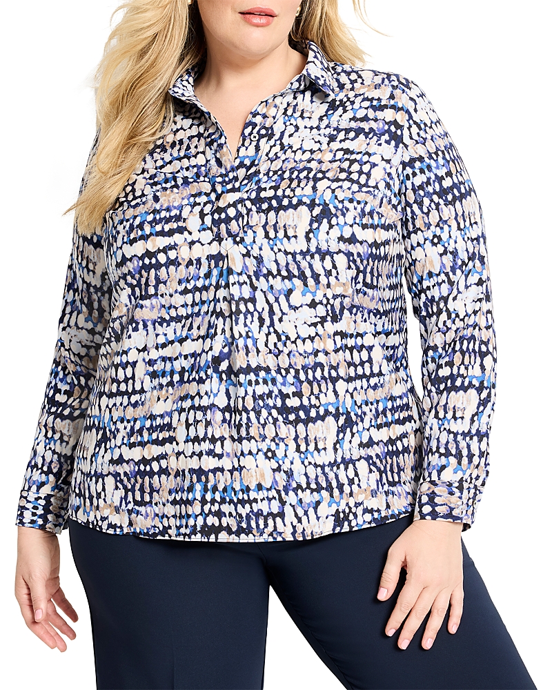 Nic+zoe Plus Harvest Dot Top In Multi