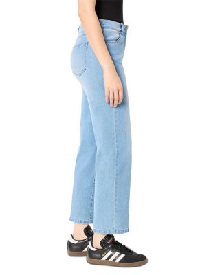 High Rise Straight Leg Jeans in Silverstone