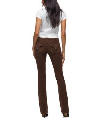 Beth Mid Rise Baby Boot Jeans in Black Coffee