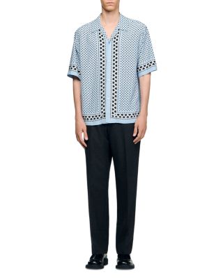 Heart Motif Loose Fit Button Down Shirt