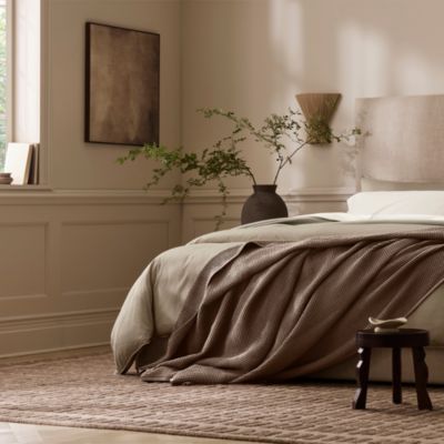 Waffle Organic Cotton Bed Blanket, Full/Queen