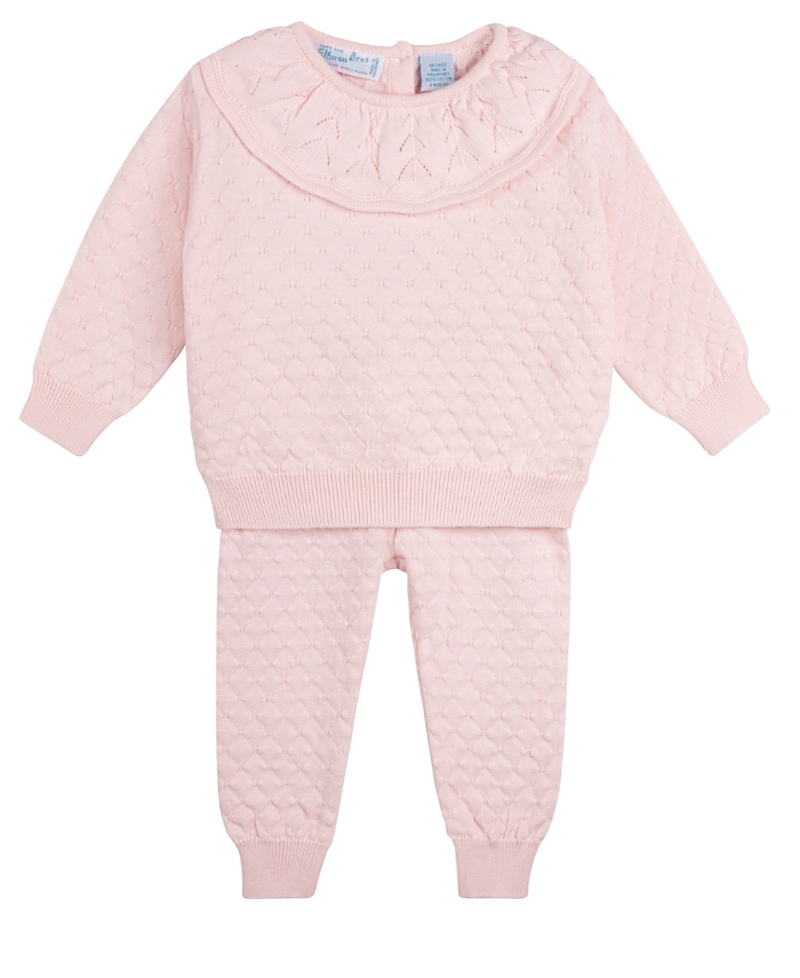 Feltman Brothers Girls' Quilted Knit Set - Baby, Little Kid In Pink