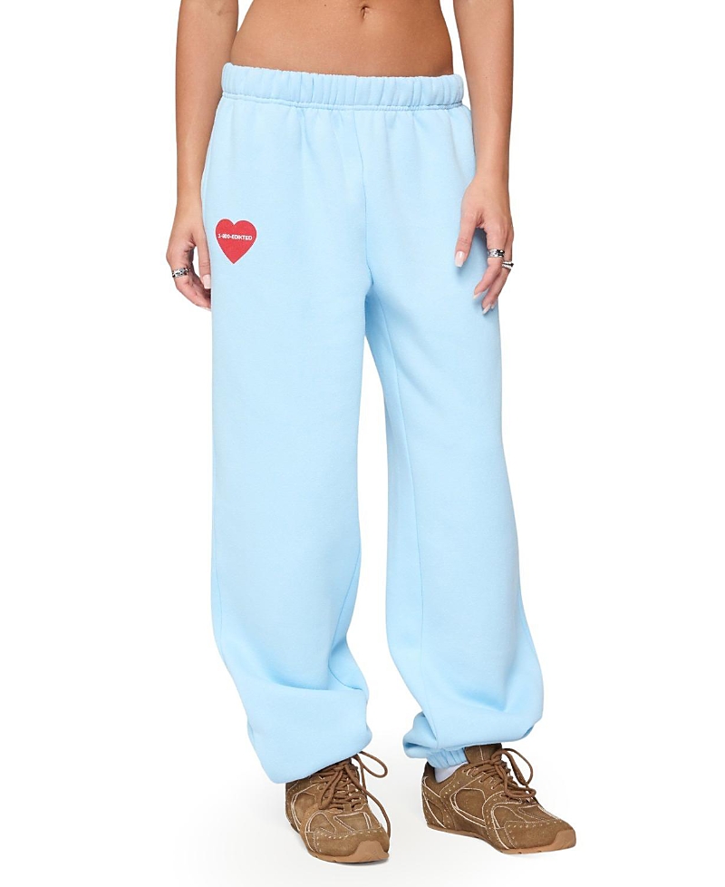Edikted Call Me Sweatpants In Blue