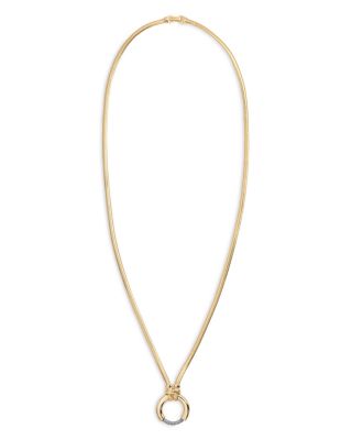 Kelsey Pav&eacute; Ring Pendant Necklace, 28" 