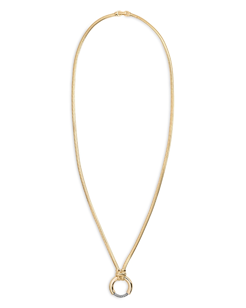 Demarson Kelsey Pave Ring Pendant Necklace, 28