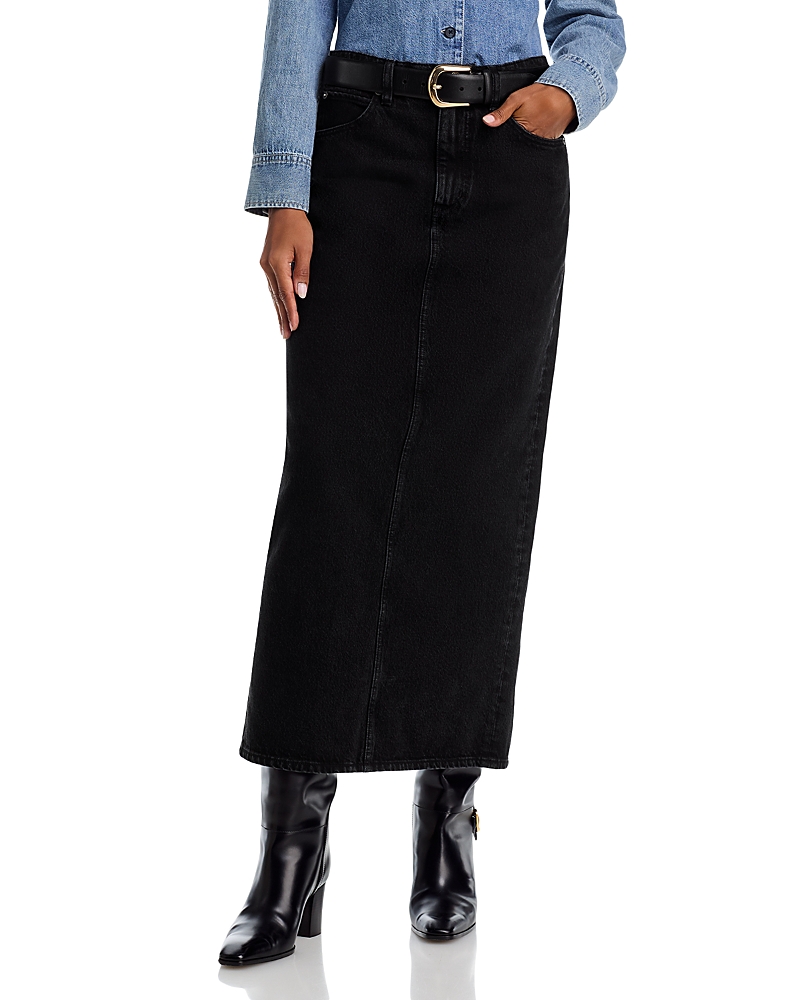 Frame The Column Skirt In Black