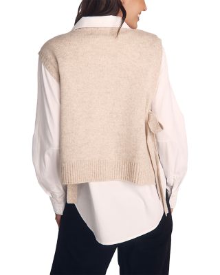 Wool Cashmere Side Tie Vest