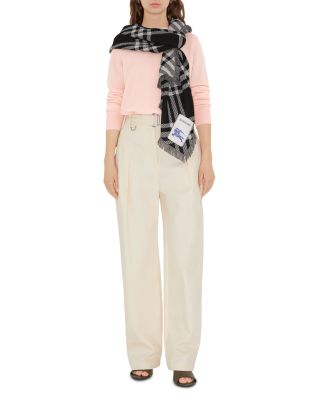 Lightweight Wool & Silk Check Scarf