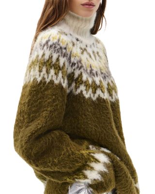 Beth Oversized Fair Isle Turtleneck Sweater