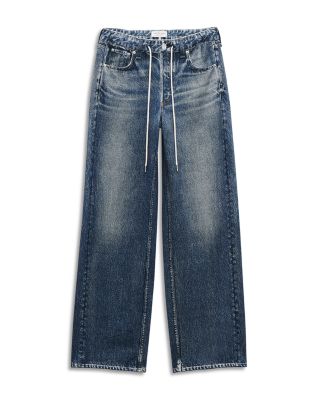 Mirarmar Cotton Terry Wide Leg Drawstring Sweatpant Jean