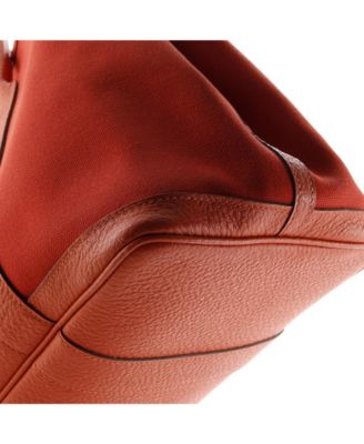 Pre-Owned HERM&Egrave;S 36 Garden Party Tote Toile and Leather