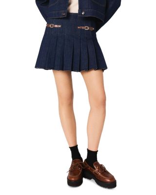 Short Denim Skirt with Lining