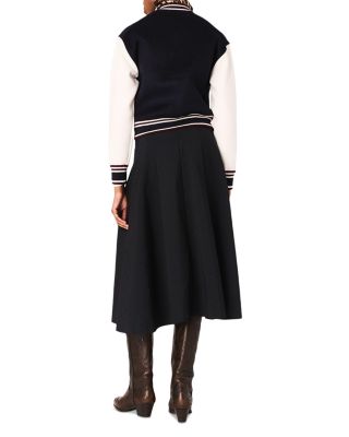 Mixed Fabric Bomber Jacket