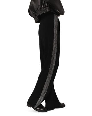 Trousers with Rhinestone Band