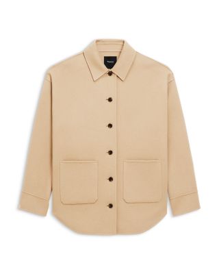 Oversized Wool &amp; Cashmere Shirt Jacket