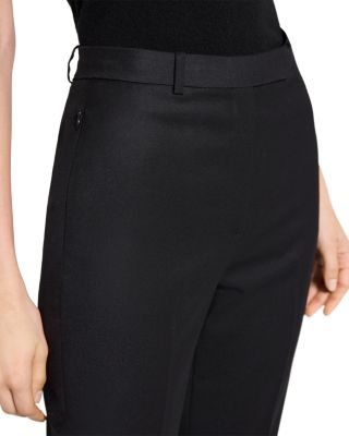 Wool High Waisted Tapered Pants