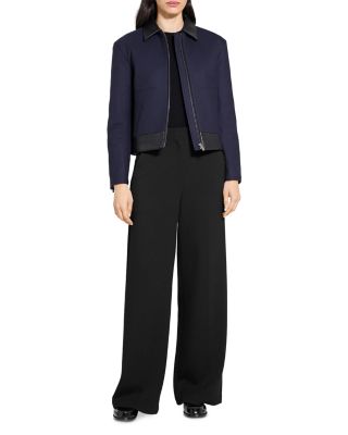 Boxy Wool Blend Zip Jacket