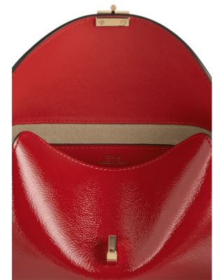 Mini T-Lock Glossy Naplack Leather Clutch