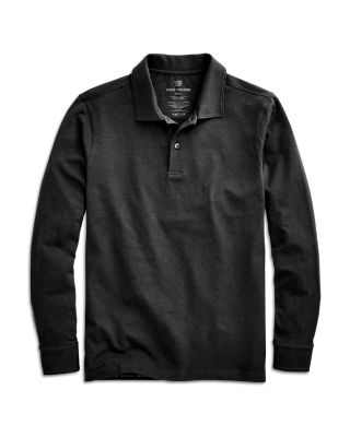 Silver Supima&reg; Cotton Long Sleeve Polo Shirt