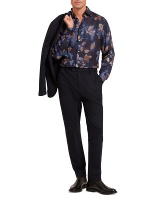 Kalmill Regular Fit Leaf Shadow Print Shirt