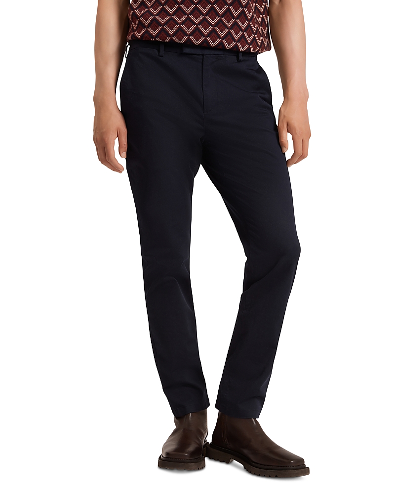 Ted Baker Howeton Slim Stretch Cotton Chino Pant In Black