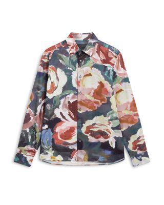Brynhil Regular Fit Large Painted Floral Shirt