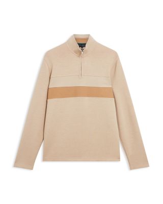 VIKTORO T Stitch Contrast Panel Half Zip Top