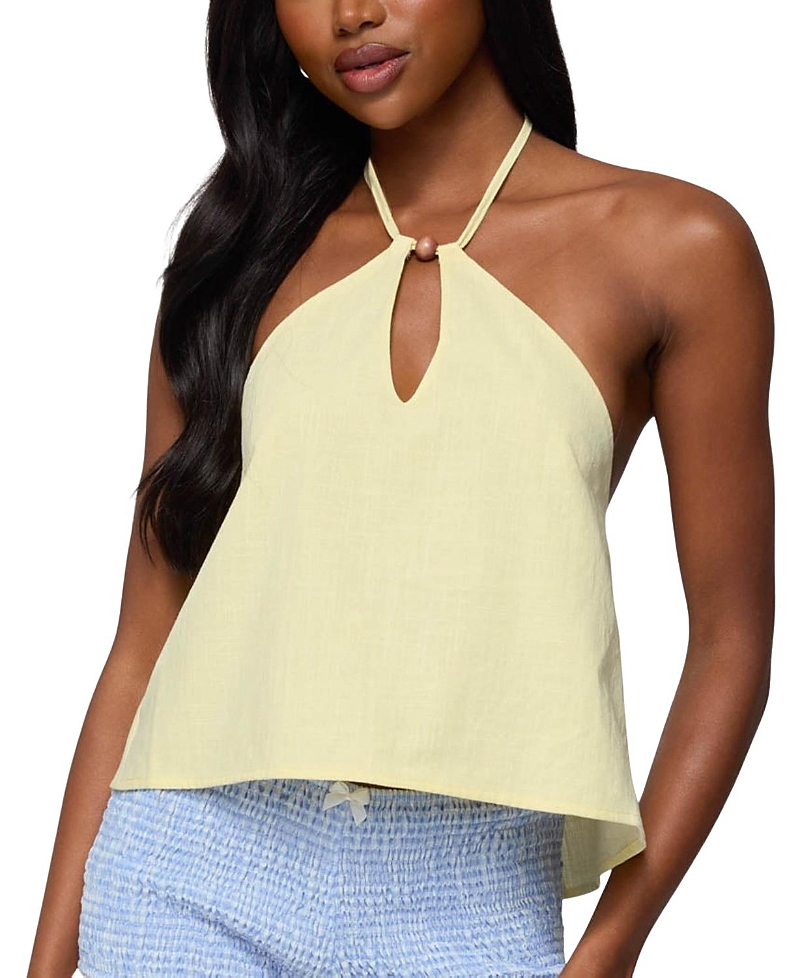 Edikted Oliviana Linen Look Halter Top