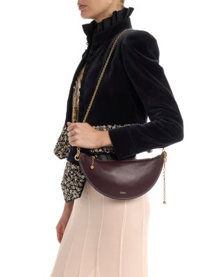 Icons Mini Leather Halfmoon Bag