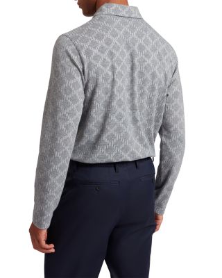 Imlad Long Sleeve Diamond Jacquard Polo