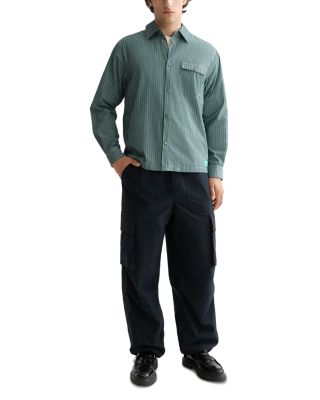 Relaxed Fit Micro Check Structured Shirt