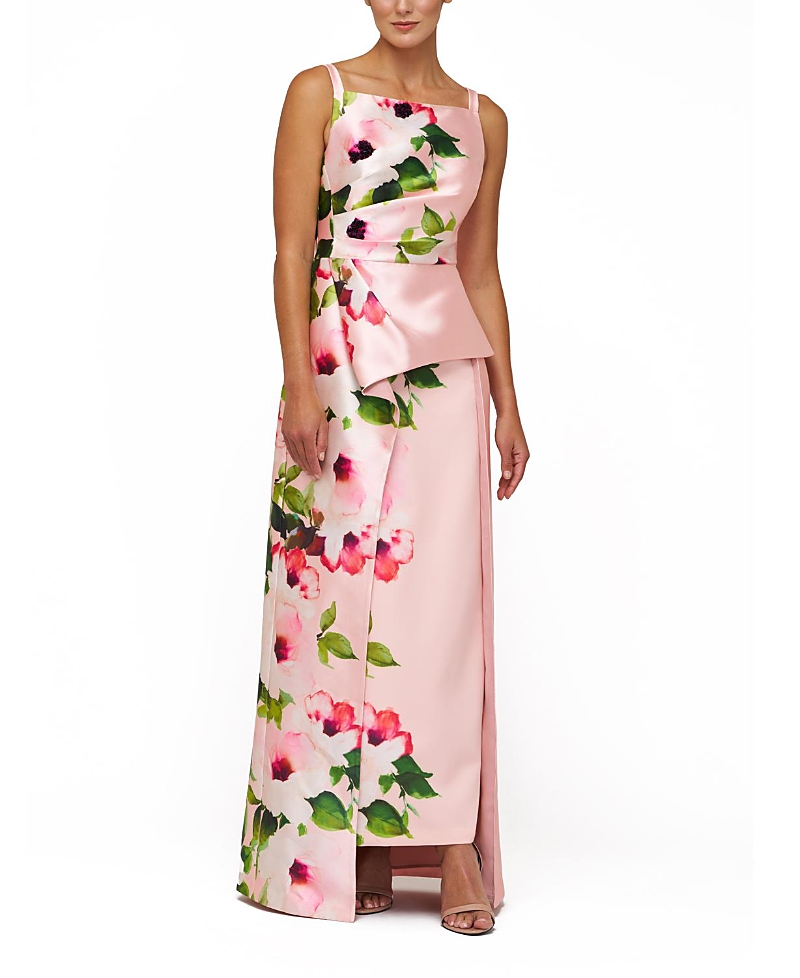Kay Unger Barbara Walk Thru Gown In Pink