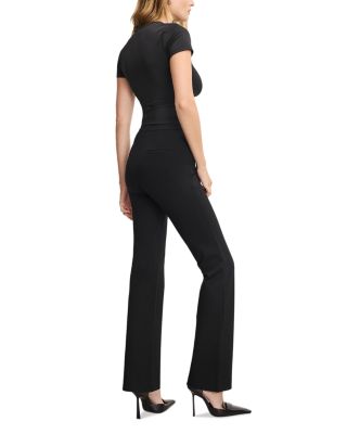Soft Stretch Pont&amp;eacute; Straight Trousers