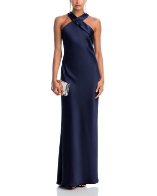 Sleeveless Satin Gown - Exclusive
