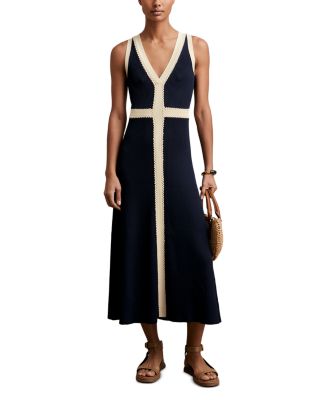 Lou Craft Detail Knitted Midi Dress