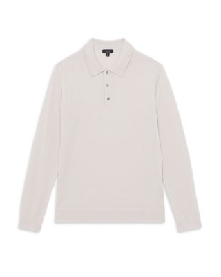 Trafford Long Sleeved Half Button Merino Wool Polo