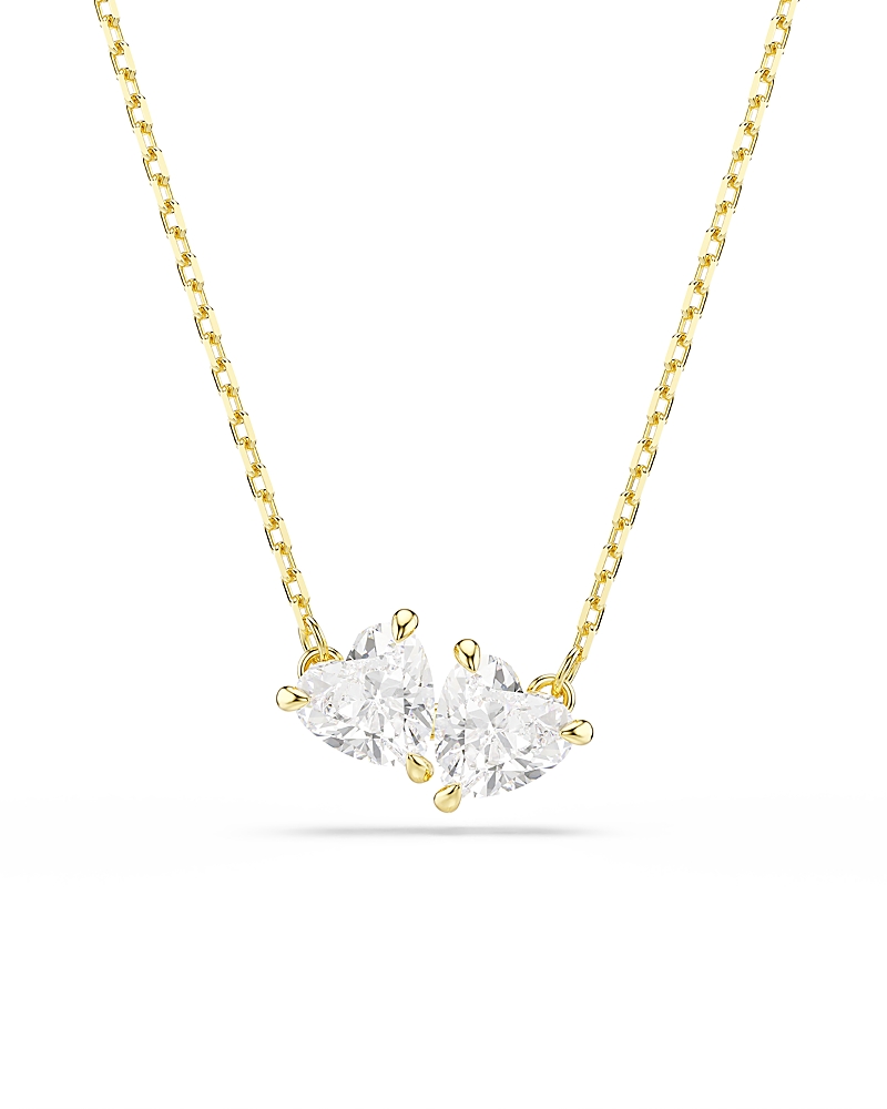 Swarovski Mesmera Attract Gold-tone Plated Heart Necklace In Gold